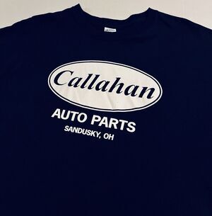 Tommy Boy Callahan Auto Parts Movie Blue T-Shirt 2XL Farley Spade Funny Comedy
